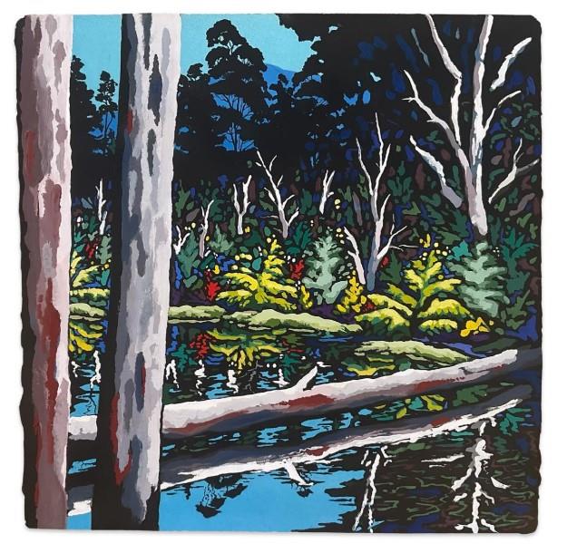 Aire River, Gouache on Paper by James Mulcahy