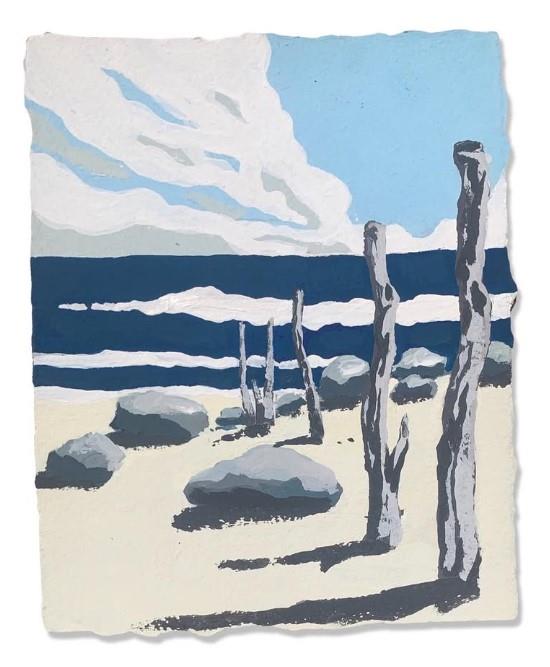 Boneyards, Gouache on Paper by James Mulcahy