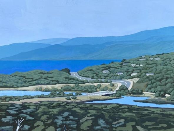 Brent Street, Aireys Inlet, Gouache on Paper by James Mulcahy