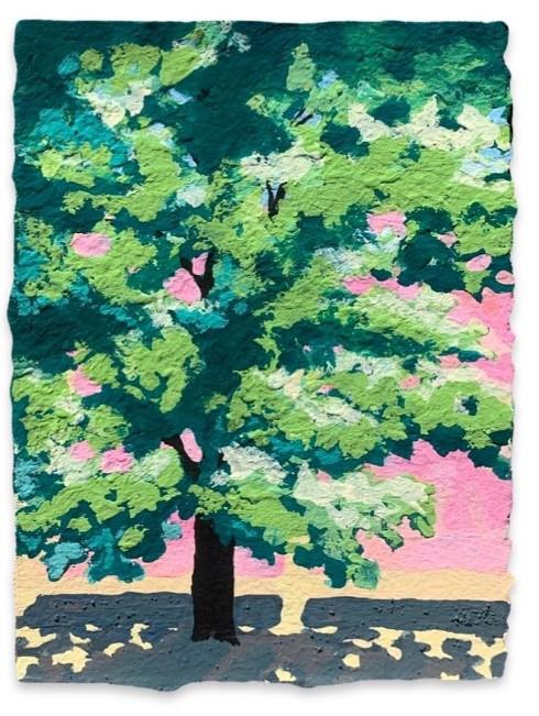 Pink Sheets, Oaxaca, Gouache on Paper by James Mulcahy