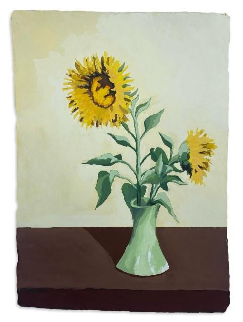 Sunflowers, Gouache on Paper by James Mulcahy